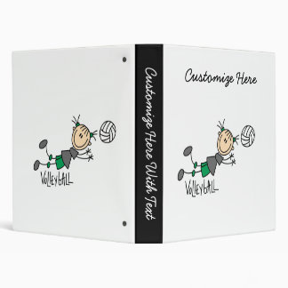 Stick Figure Girls Volleyball T-shirts and Gifts 3 Ring Binder
