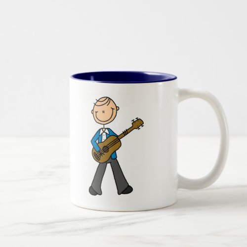 Stick Figure Guitar Player Tshirts and Gifts Two_Tone Coffee Mug