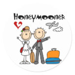 Stick Figure Honeymooner T-shirts and Gifts Classic Round Sticker