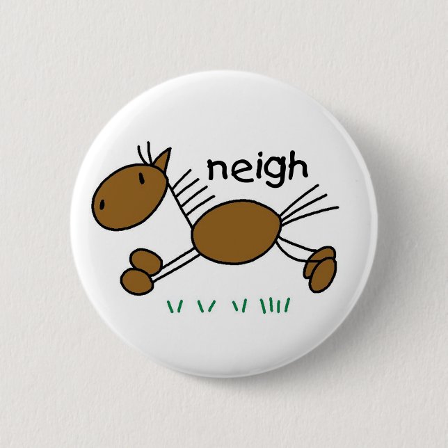 Stick Figure Horse Button (Front)