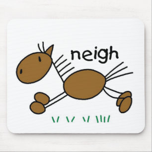 Stick Figure Horse Mouse Pad