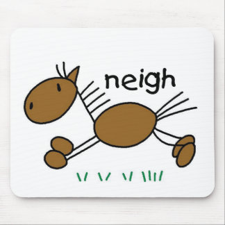Stick Figure Horse Mouse Pad
