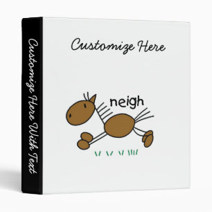 Stick Figure Horse T-shirts and Gifts Binder