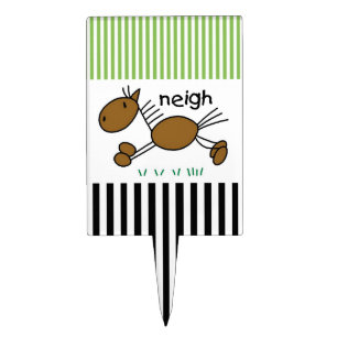 Stick Figure Horse T-shirts and Gifts Cake Topper