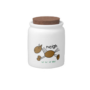 Stick Figure Horse T-shirts and Gifts Candy Jar