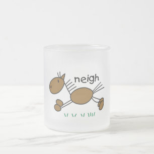 Stick Figure Horse Tshirts and Gifts Frosted Glass Coffee Mug