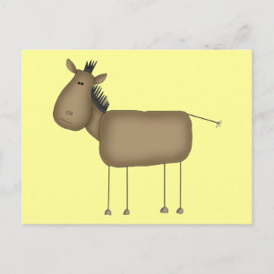 Stick Figure Horse Tshirts and Gifts Postcard