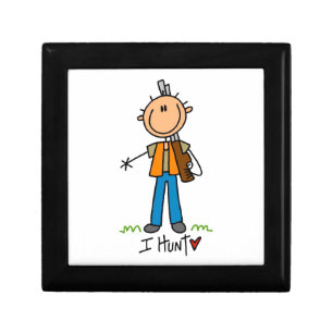 Stick Figure Hunter Jewelry Box