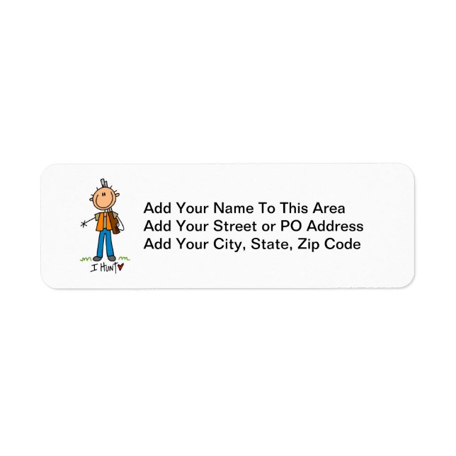 Stick Figure Hunter Label (Front)