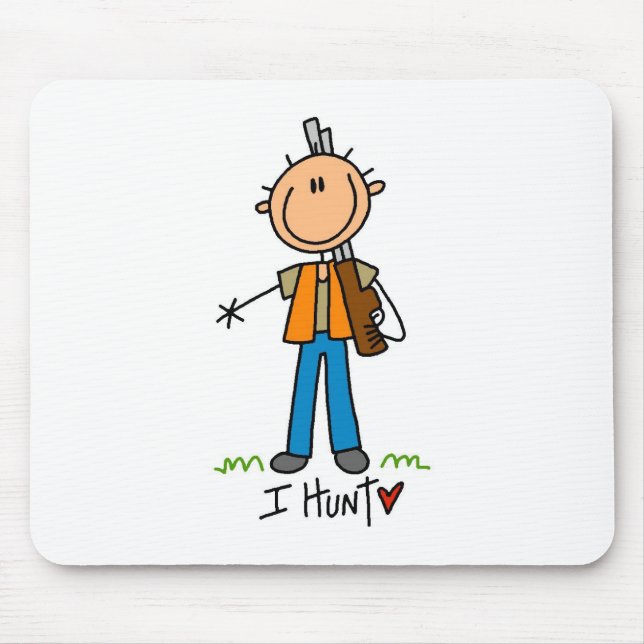 Stick Figure Hunter Mouse Pad (Front)