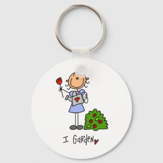 Stick Figure I Garden T-shirts and Gifts Keychain