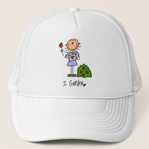 Stick  Figure I Garden T_shirts and Gifts Trucker Hat