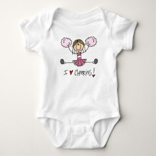 Stick Figure I Love Cheering T-shirts and Gifts