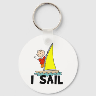Stick Figure I Sail T-shirts and gifts Keychain