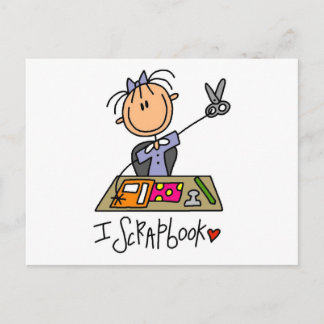 Stick Figure I Scrapbook Tshirts and Gifts Postcard