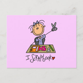 Stick Figure I Scrapbook Tshirts and Gifts Postcard