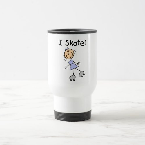Stick Figure I Skate Tshirts and Gifts Travel Mug