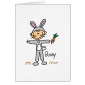 Stick Figure In Bunny Suit Card (Front)