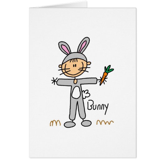 Stick Figure In Bunny Suit Card (Front)
