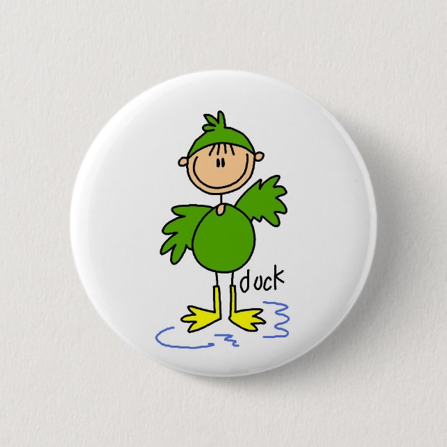 Stick Figure In Duck Suit Button (Front)
