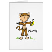 Stick Figure In Monkey Suit Card (Front)