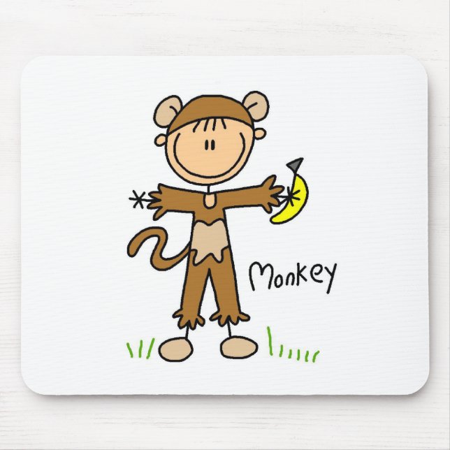 Stick Figure In Monkey Suit Mousepad (Front)