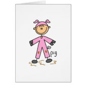 Stick Figure In Pig Suit Card (Front)