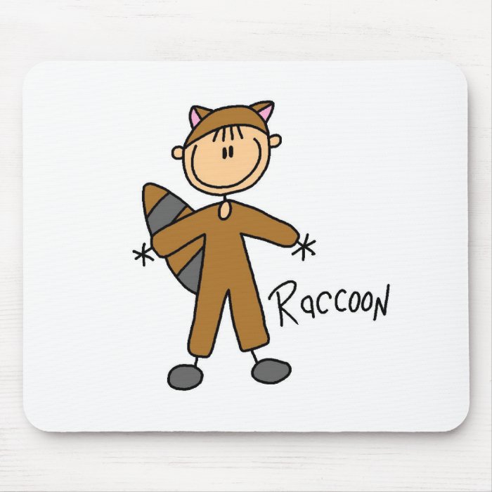 Stick Figure In Raccoon Suit Mousepad