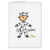 Stick Figure In Zebra Suit Card (Front)