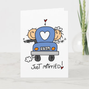 Stick Figure Just Married Announcement