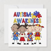 Stick Figure Kids Autism Awareness (Front)