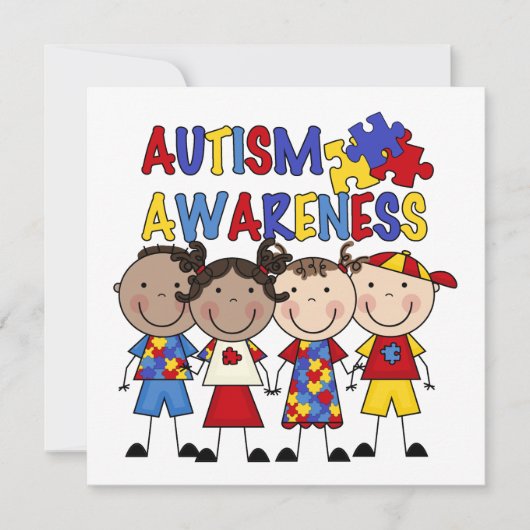 Stick Figure Kids Autism Awareness (Front)