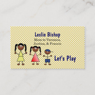 Stick Figure Kids Custom Mommy Card