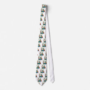 Stick Figure Kids It's Christmas Tshirts and Gifts Neck Tie