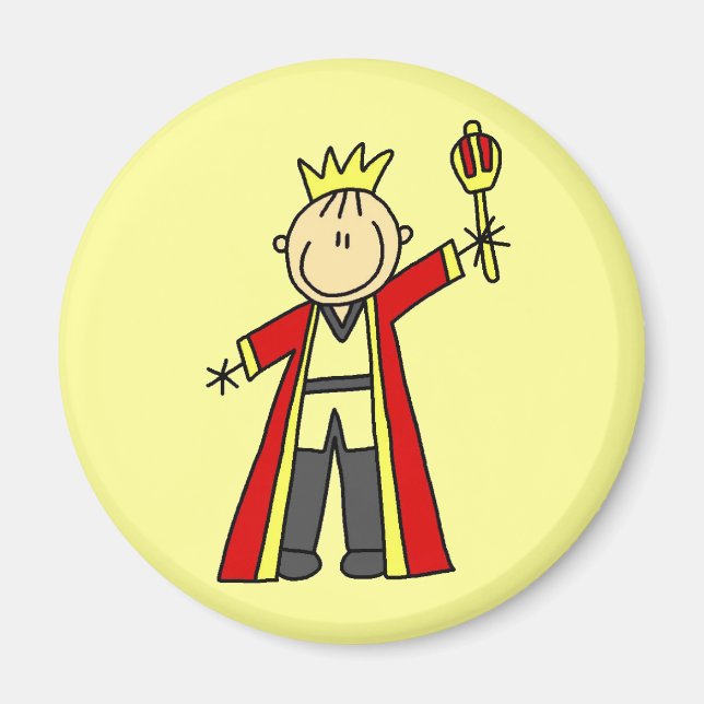 Stick Figure King Magnet (Front)