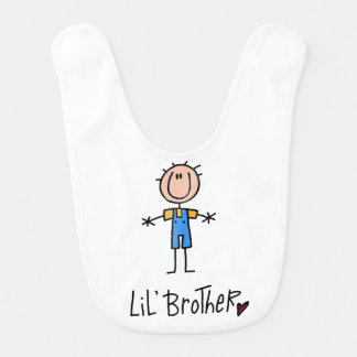 Stick Figure Lil Brother Bib