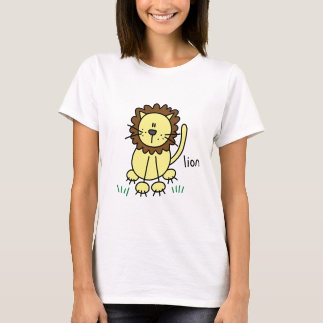 Stick Figure Lion T-shirts and Gifts (Front)