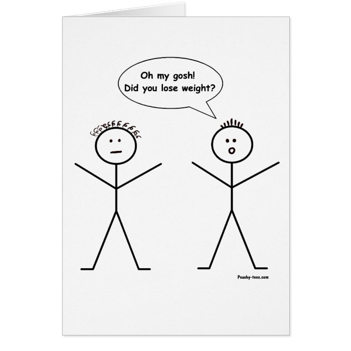 Stick Figure Lose Weight Notecard