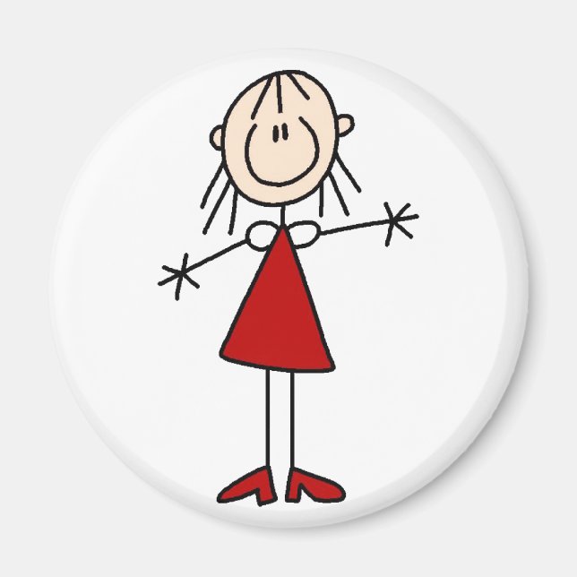 Stick Figure Mom Magnet (Front)