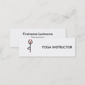 Stick figure of tree yoga pose. mini business card (Front/Back)