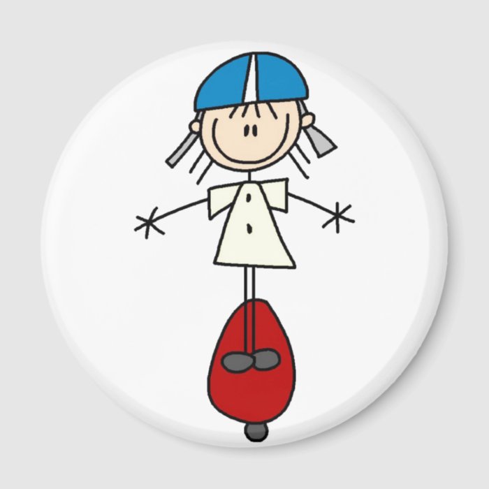 Stick Figure On Scooter Magnet | Zazzle