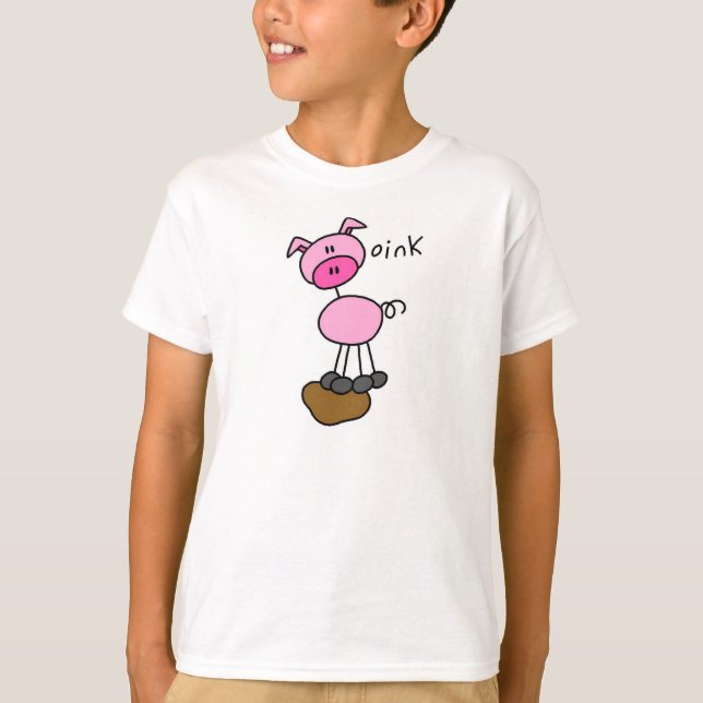 Stick Figure Pig Tshirts and Gifts (Front)