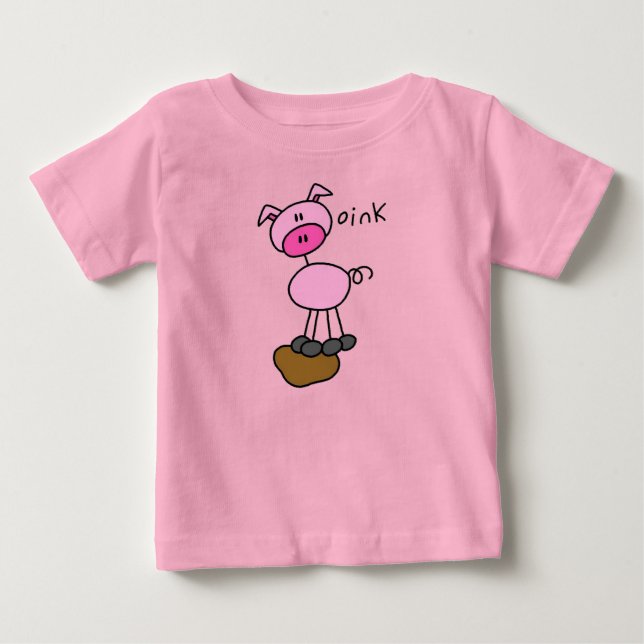 Stick Figure Pig Tshirts and Gifts (Front)