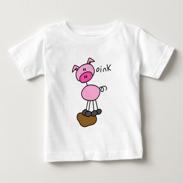 Stick Figure Pig Tshirts and Gifts (Front)