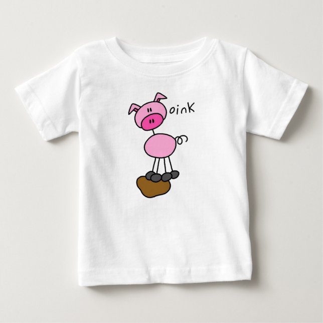 Stick Figure Pig Tshirts and Gifts (Front)
