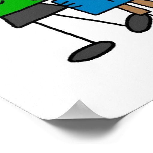 Stick Figure Reduce Reuse Recycle T-shirts Poster | Zazzle