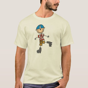Stick Figure Roller Skating T-Shirt