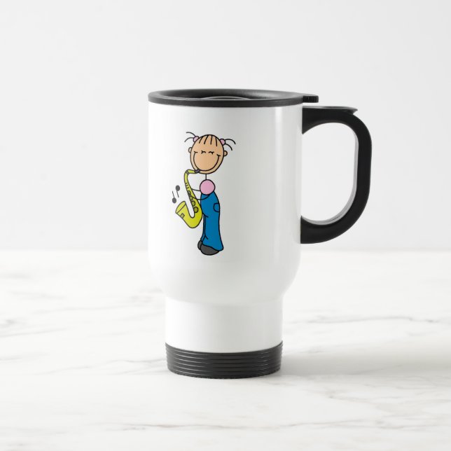 Stick Figure Saxophone Mug (Right)