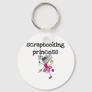 Stick Figure Scrapbook Princess Keychain