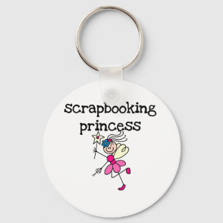 Stick Figure Scrapbook Princess Keychain